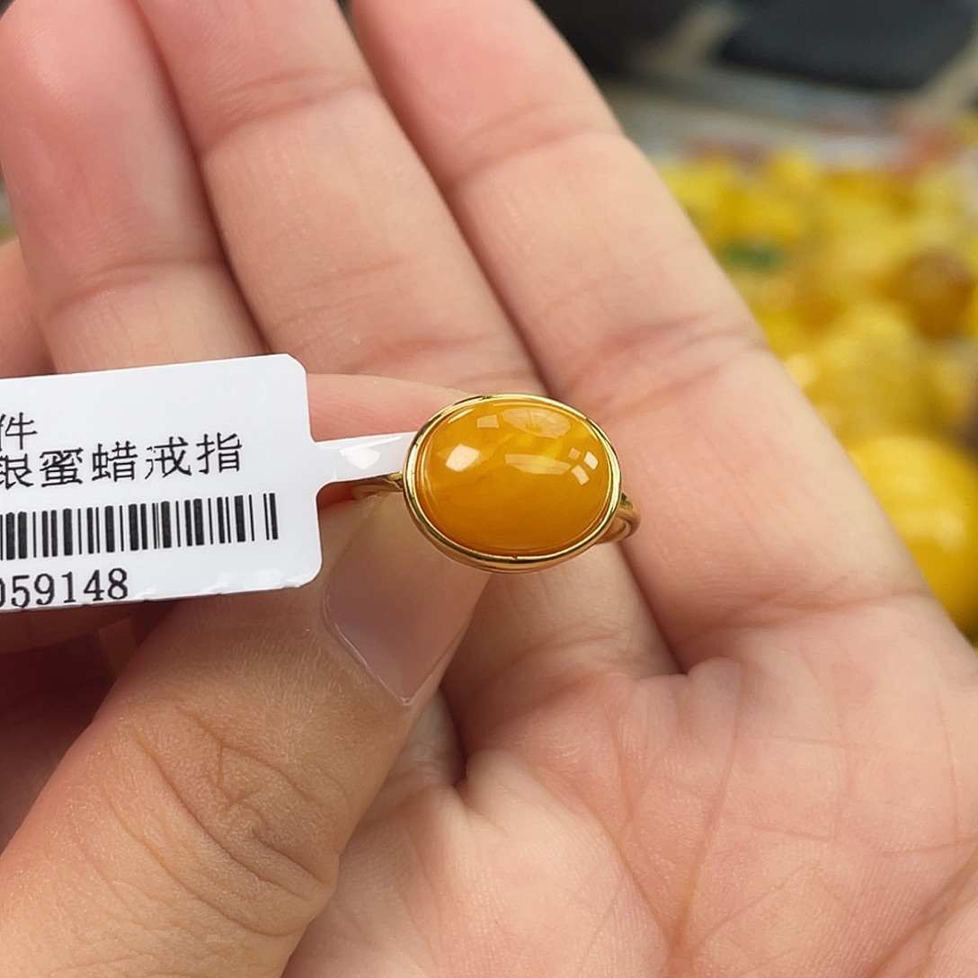 琥珀银S925镶嵌珠宝奇石多样性发其一h