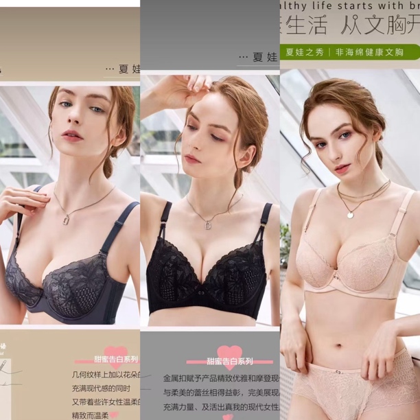 夏娃之秀【厂家福利款】托胸聚拢小胸显大软蕾丝设计6855/6856