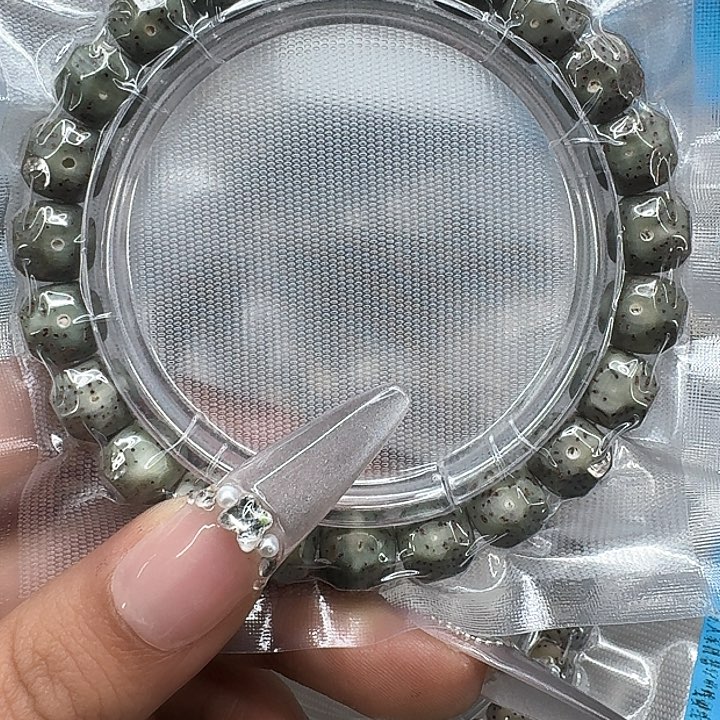 星月菩提手串284高端绿星月菩提平面无相10单圈