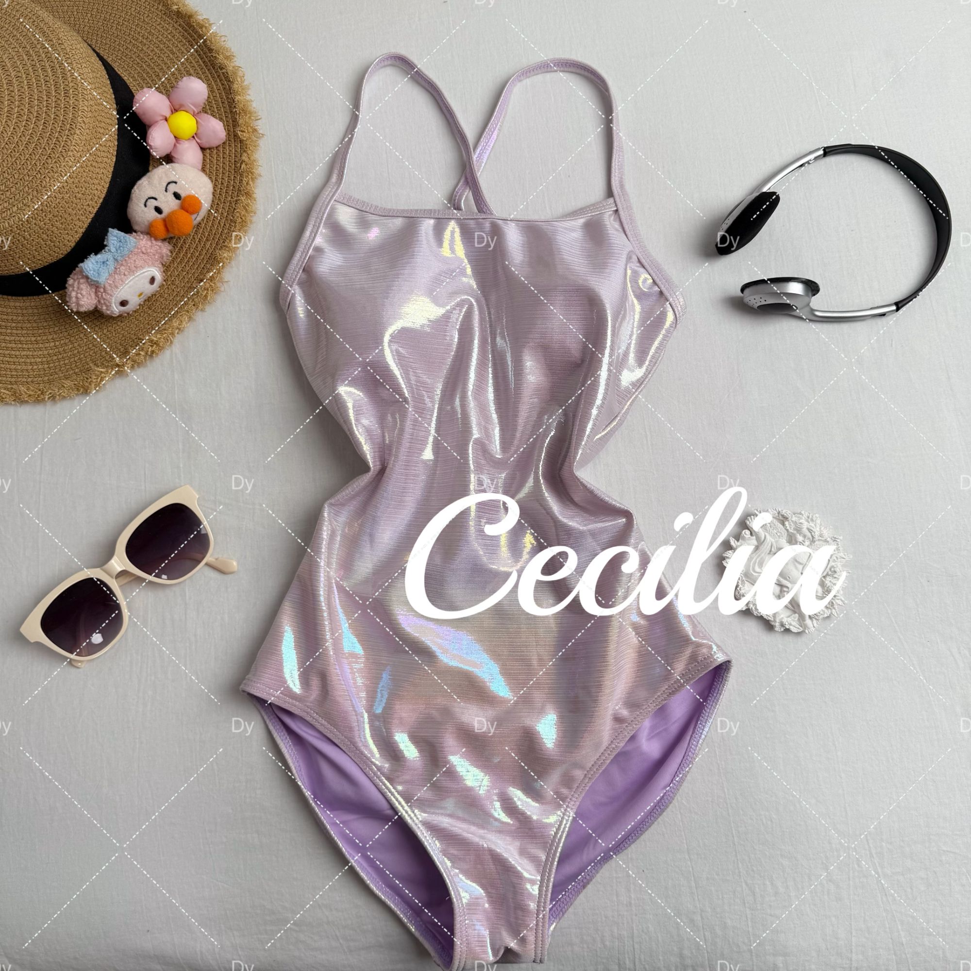 【紫闪闪】新款女款三角连体泳衣专业竞速遮肚显瘦修身包臀紧身设计