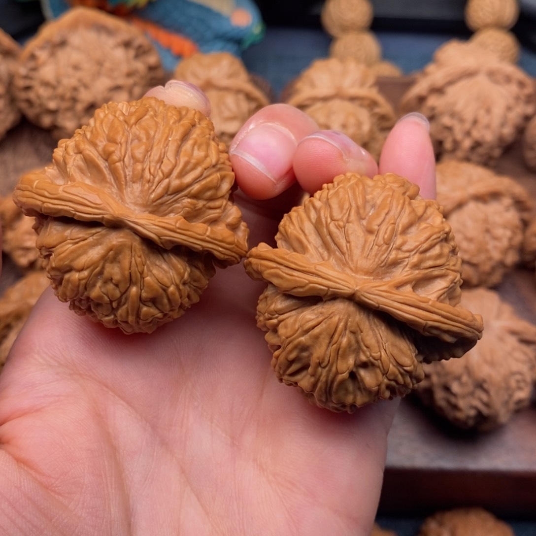 文玩核桃把件41精品球白