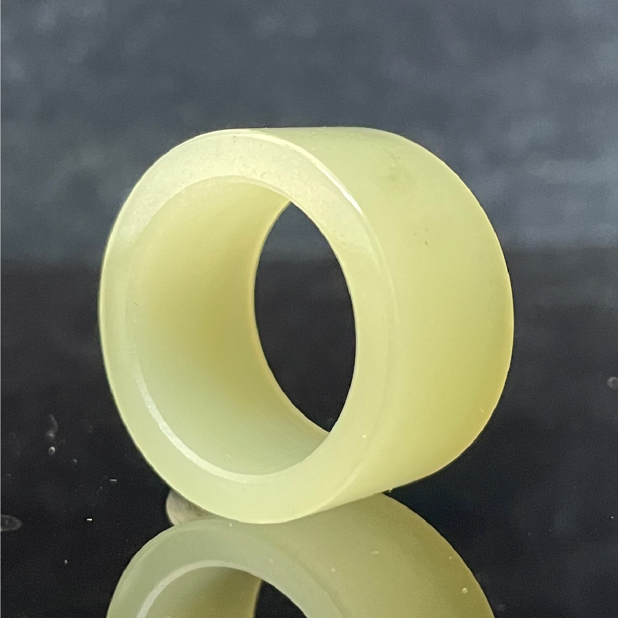 和田玉玉戒指直切戒圈扳内直径18.21mm