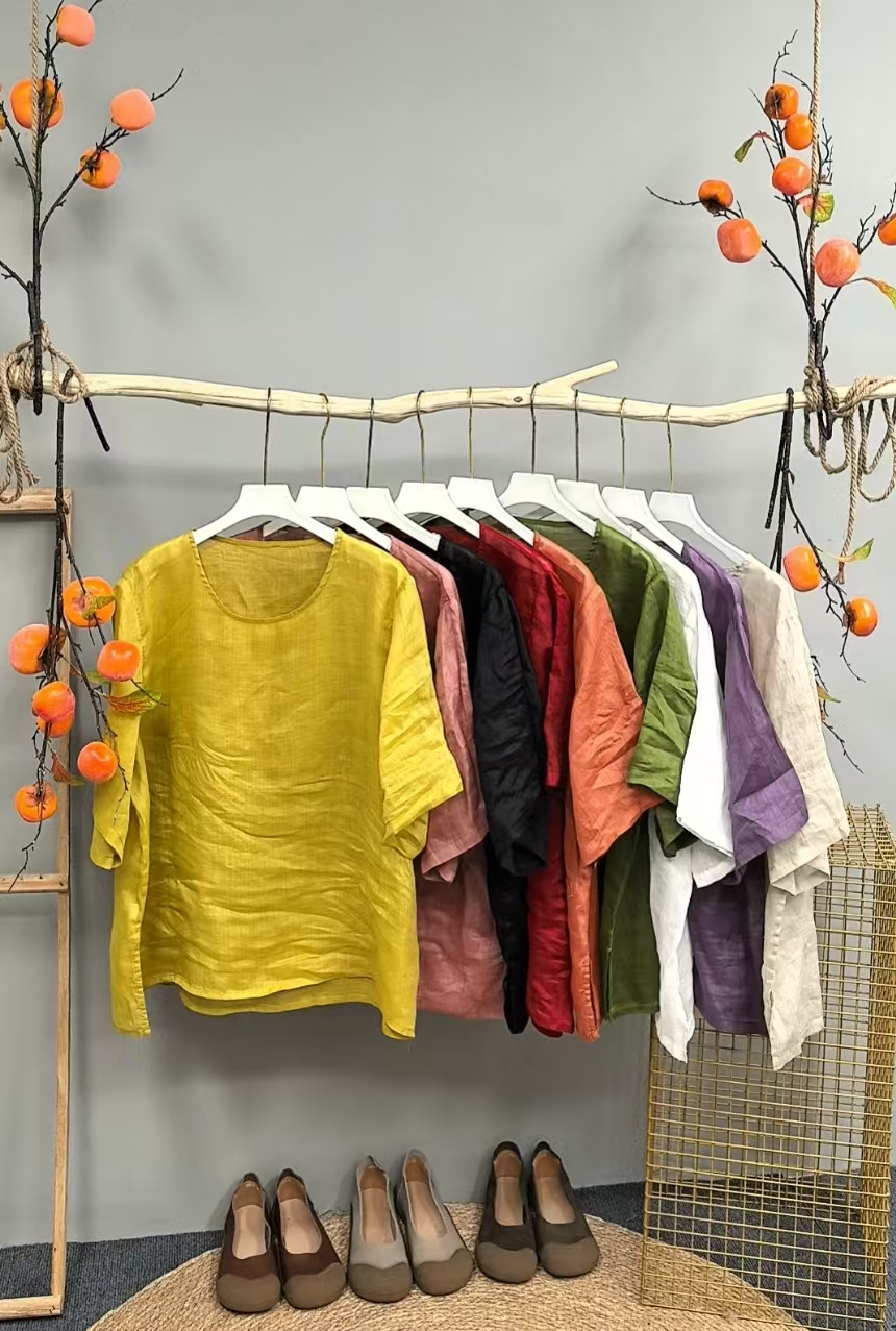 苎麻 简约休闲短袖百搭 148