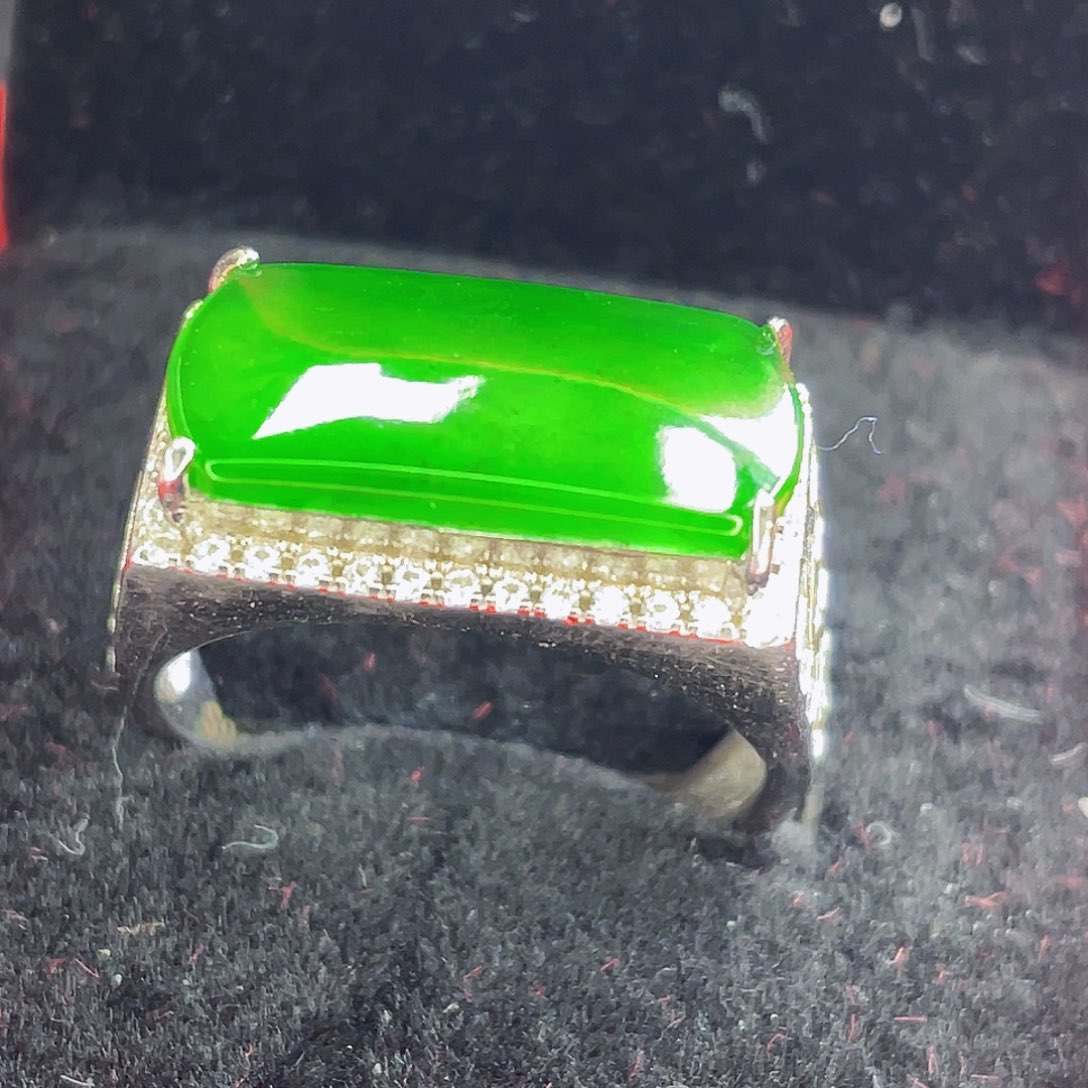 翡翠银S925镶嵌吊坠(不含链)