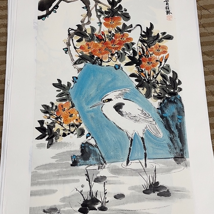 国画花鸟等多种鸟类的栖息环境和