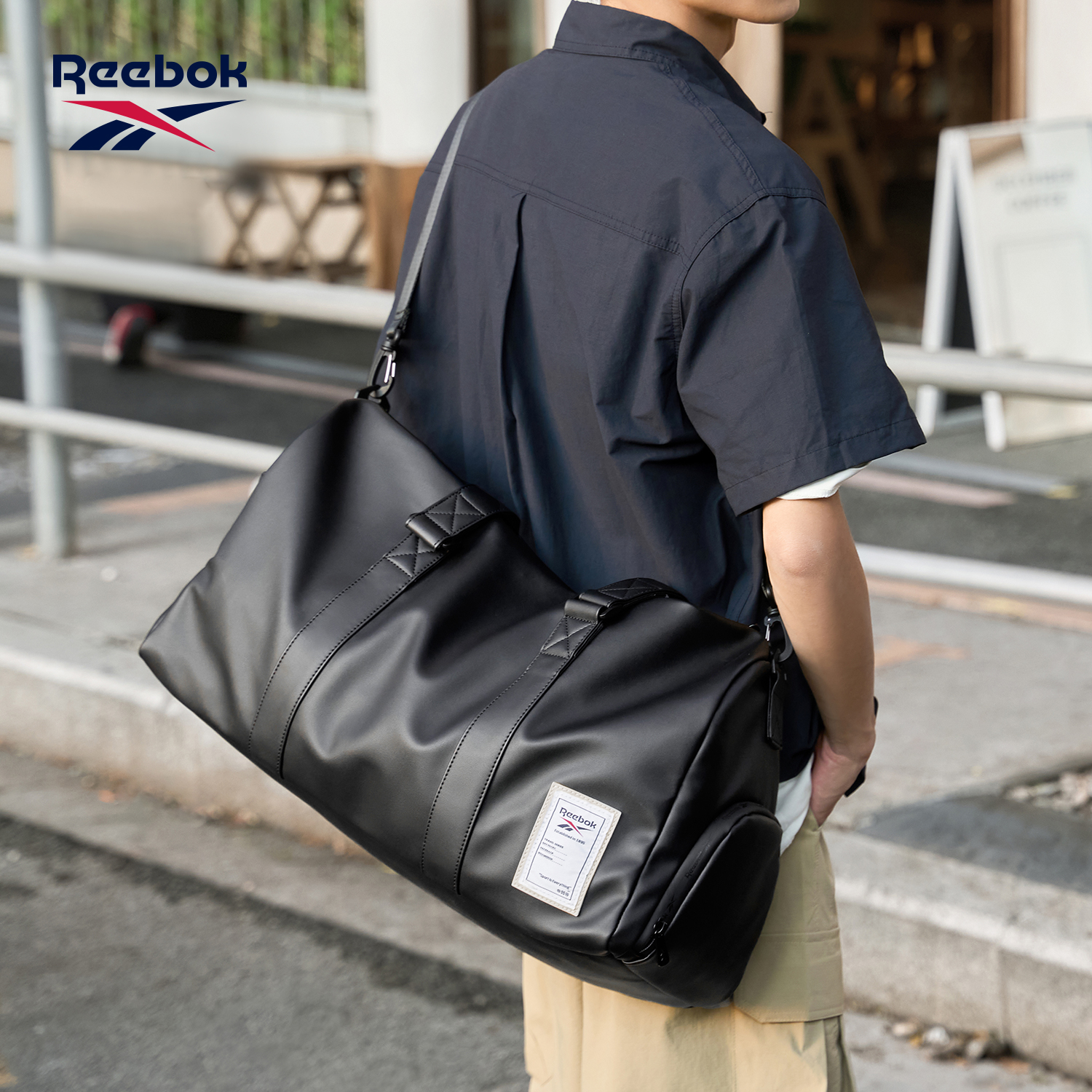 Reebok锐步短途出差旅行包男多功能干湿分离运动健身包手提行李包