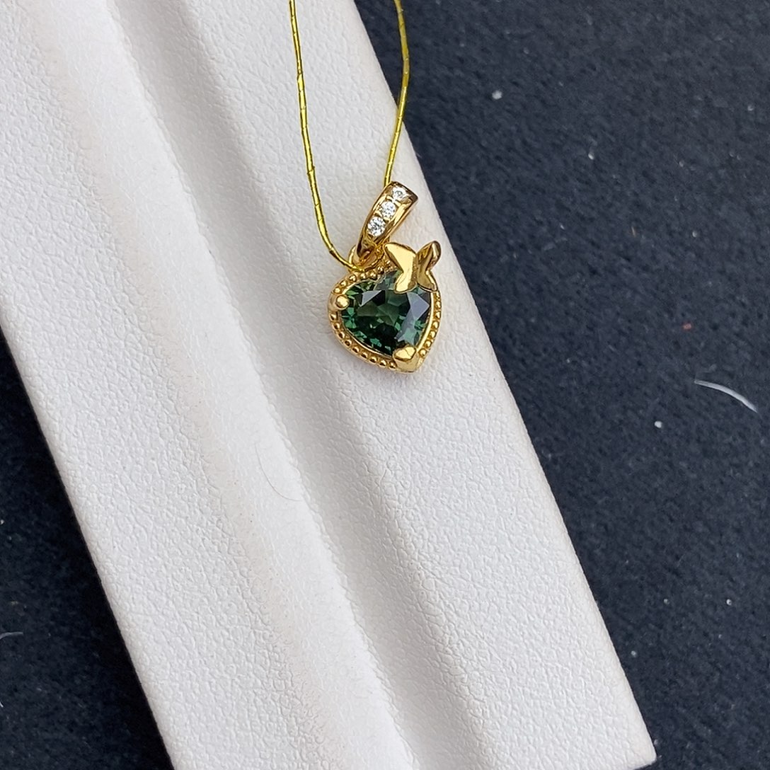 奶***茶蓝宝石颈饰银S925镶嵌