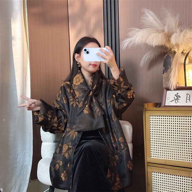 【后花园】新中式人丝加棉太太服棉高端定制款送围巾