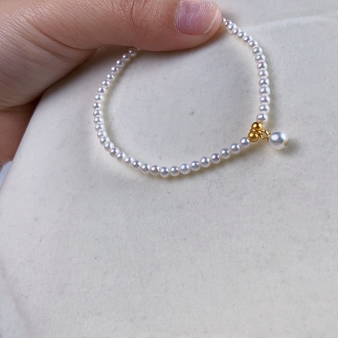 淡水珍珠手绳银S925镶嵌