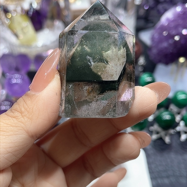 柱未镶嵌水晶绿幽灵