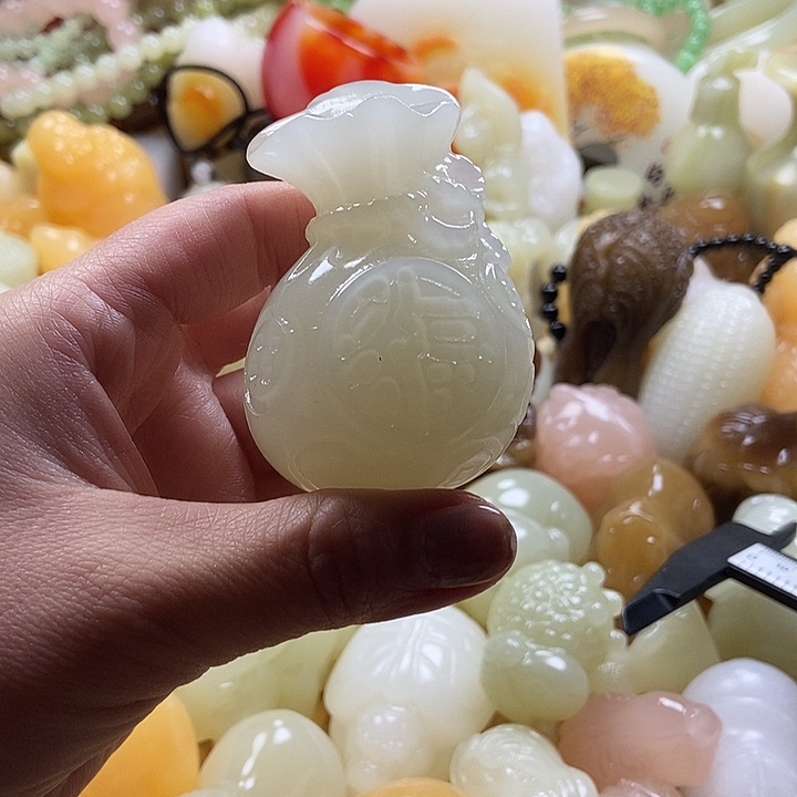 安***妮完全开放手把件钱袋