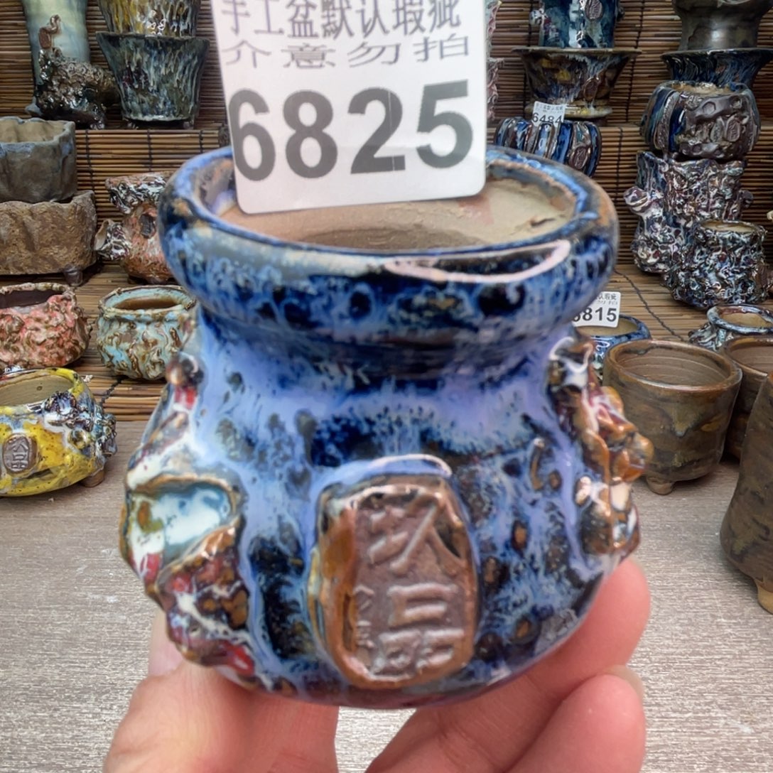 手工花盆默认瑕疵完美者勿拍