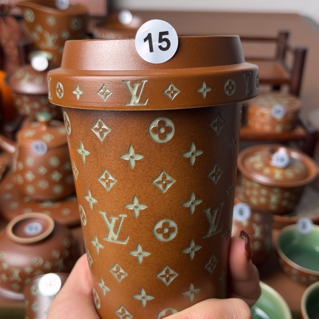 ღ***ღ草木灰老花咖啡杯