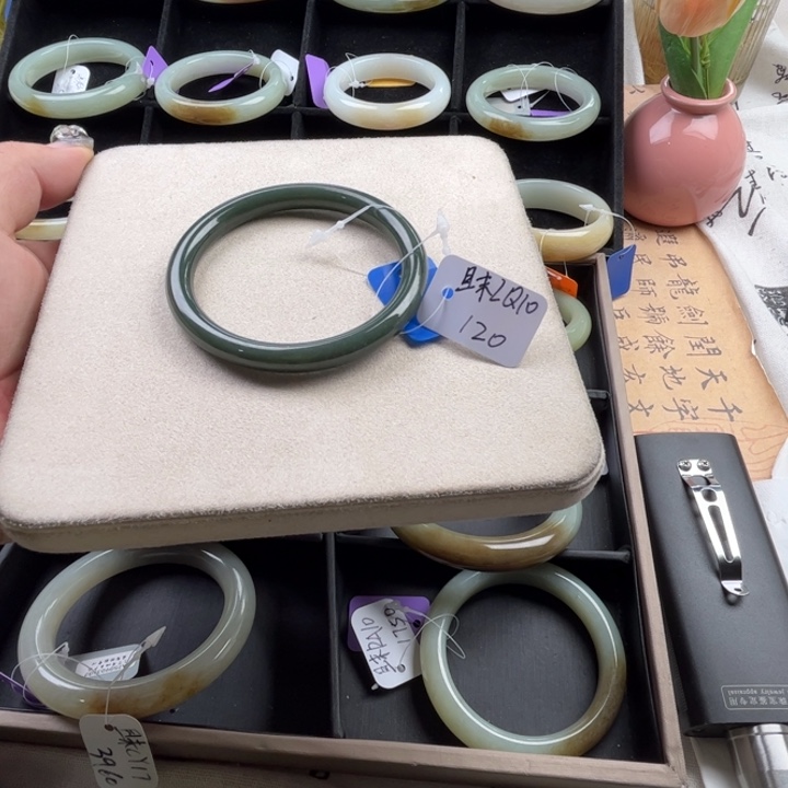 未镶嵌手镯和田玉玲珑美镯56.5