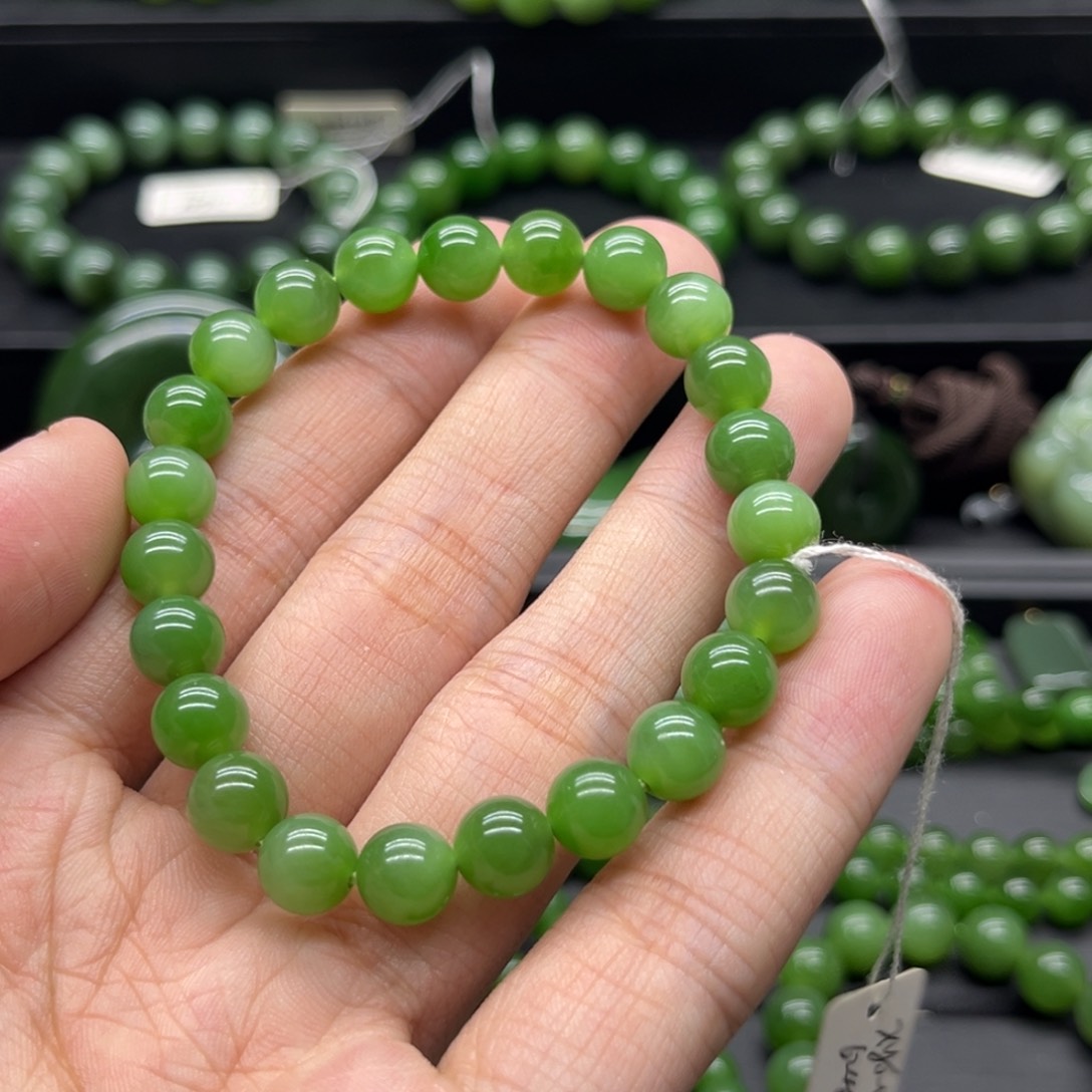 和田玉（碧玉）手链未镶嵌