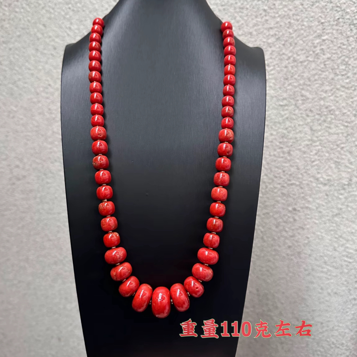 非金属亚克力项链 藏式风格项链饰品红色石头材质永远不变色