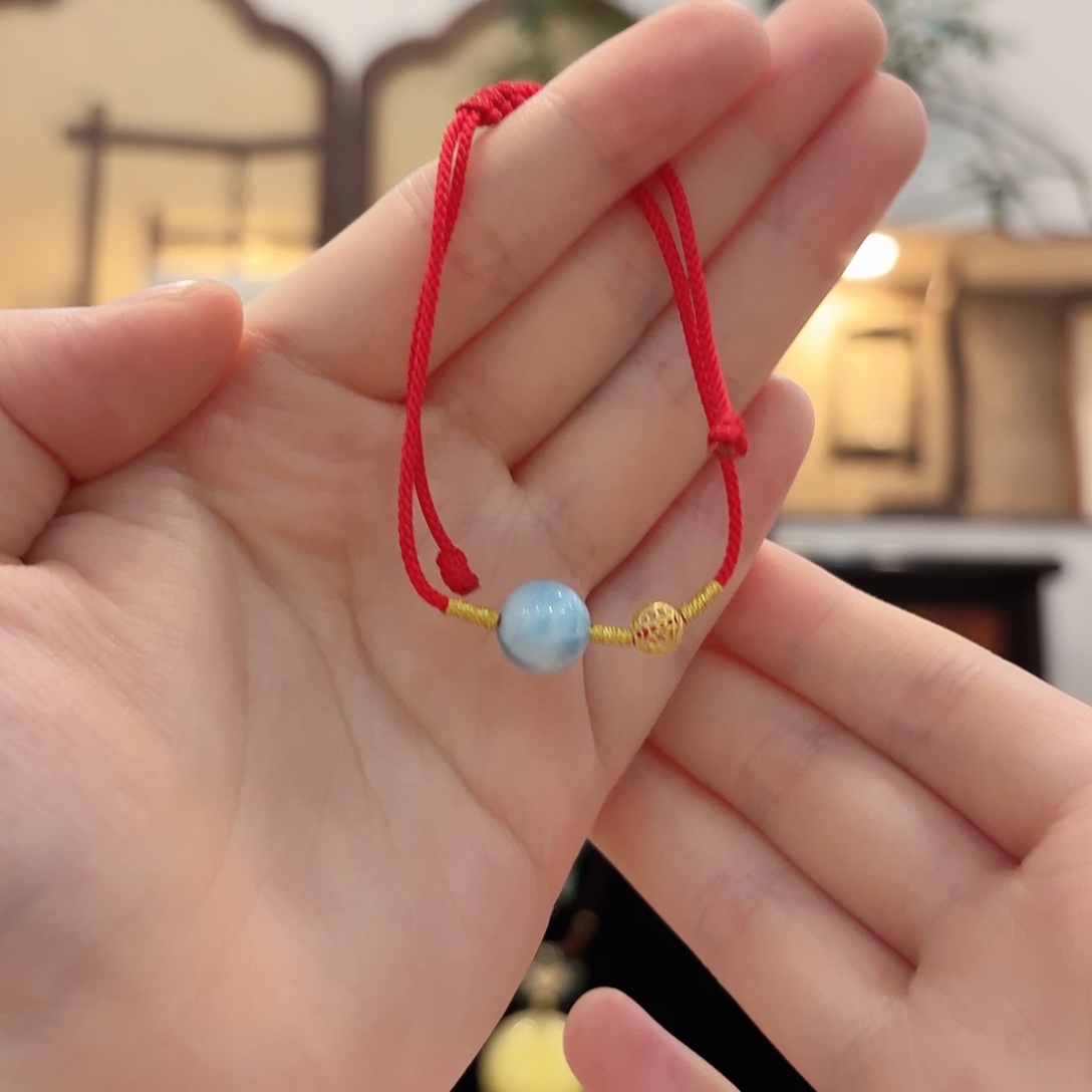 针钠钙石（海纹石）未镶嵌手绳