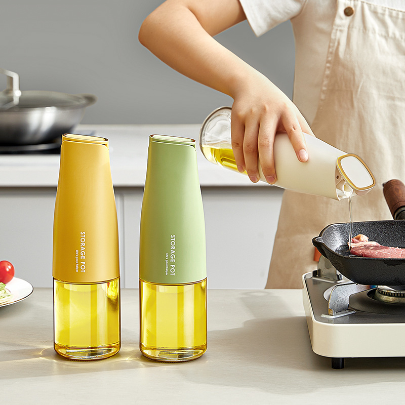 2025热款家用高端厨房酱油料酒香油醋调料瓶套装防漏不滴挂油罐子