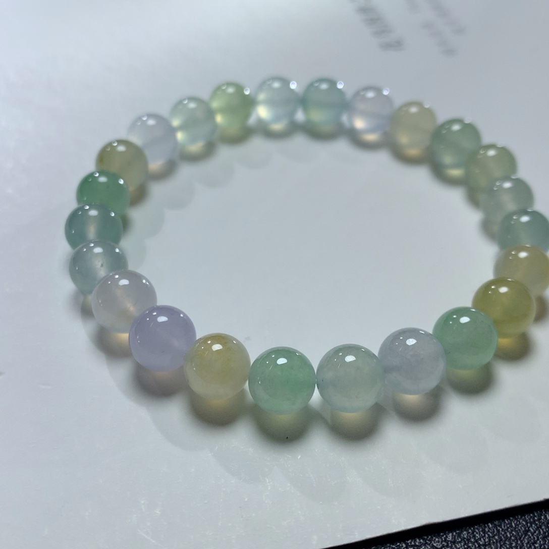 翡翠未镶嵌手串卡7