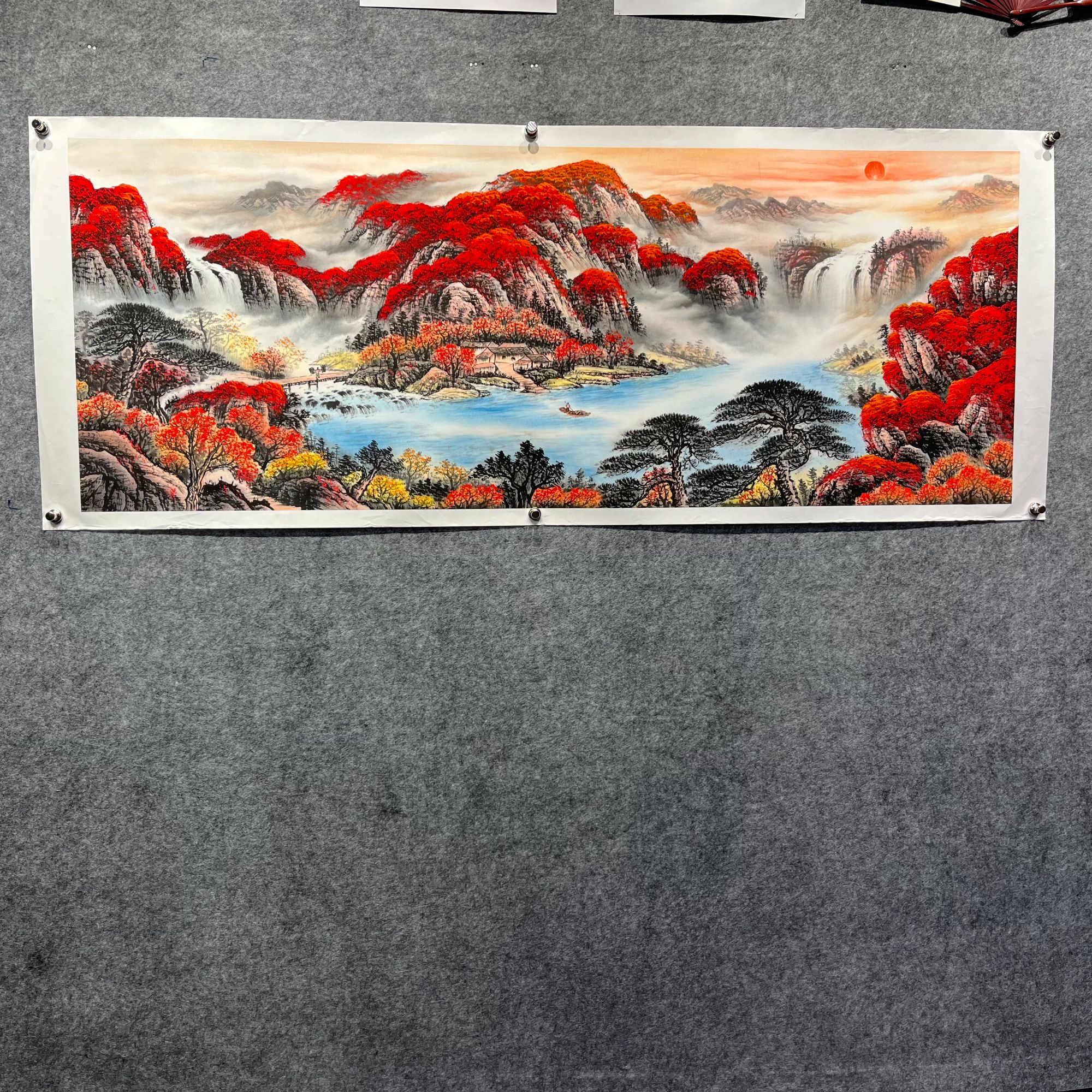 齐振家亲笔手绘山水画【鸿运当头】190*75cm送锦礼盒收藏送礼作品