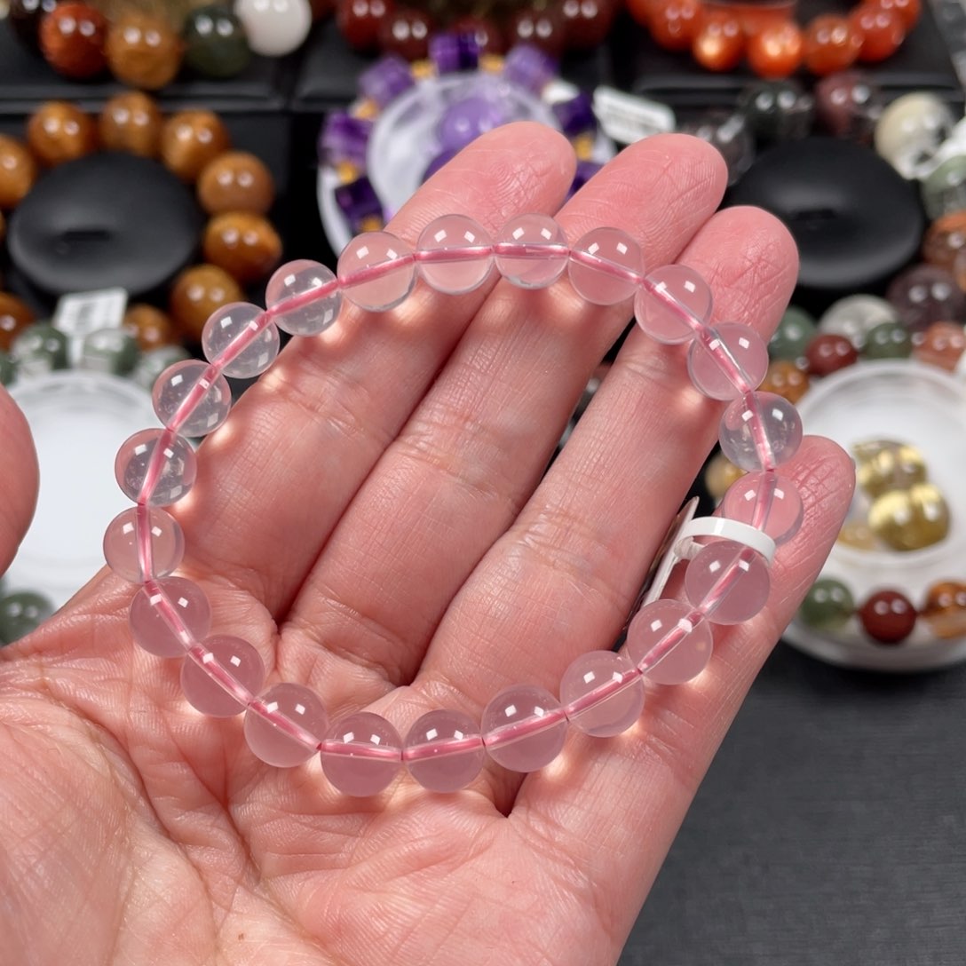 水晶手链未镶嵌粉水晶8.5mm