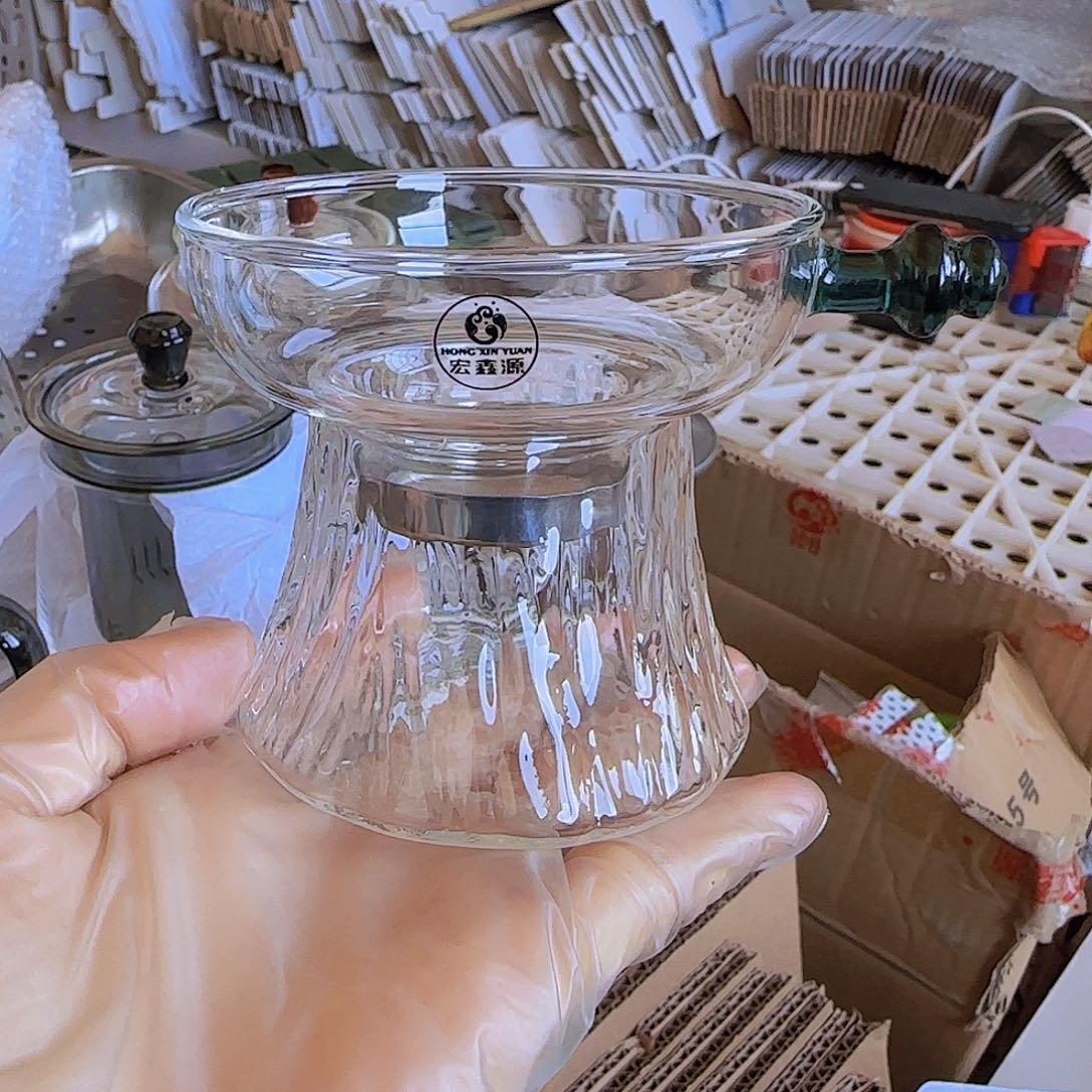 高硼硅玻璃茶水分离款CL027湖绿