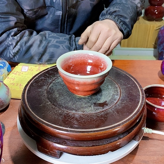 摆件尚峰钧窑作品杯摆件