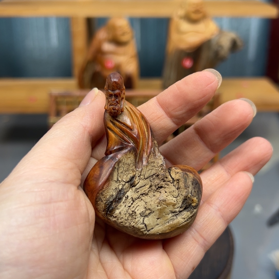柏木崖柏木摆件手把件，16