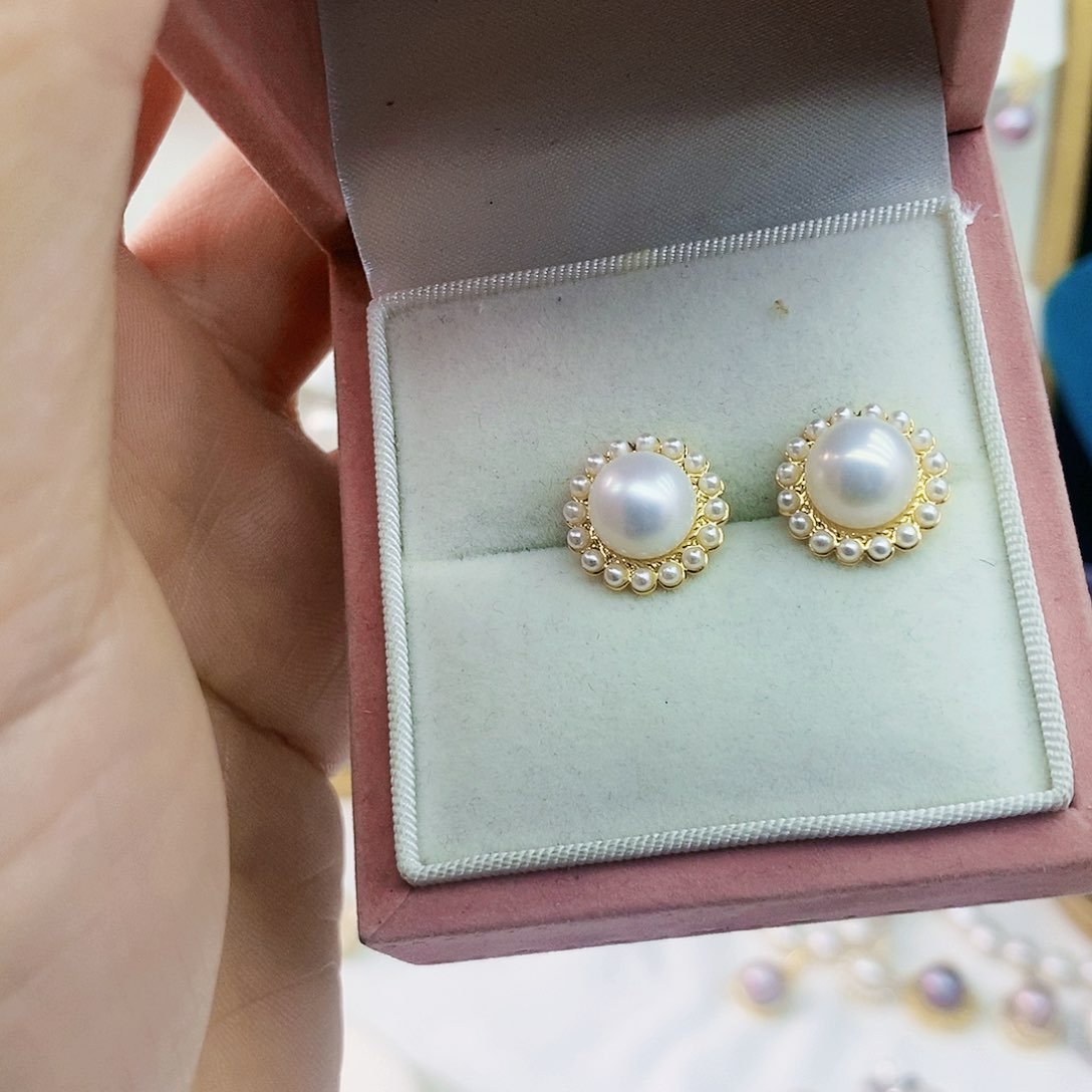 淡水珍珠耳饰未镶嵌