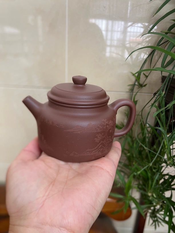 德钟壶容量200cc左右老紫泥手工制作
