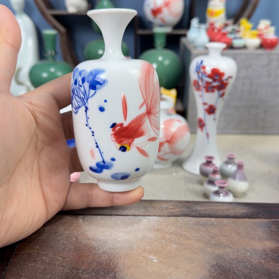 陶瓷手工小花器摆件