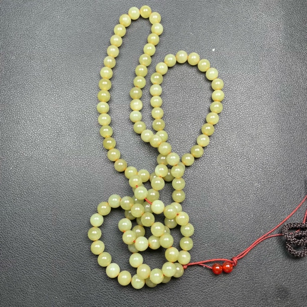 老库房 和田黄玉108颗