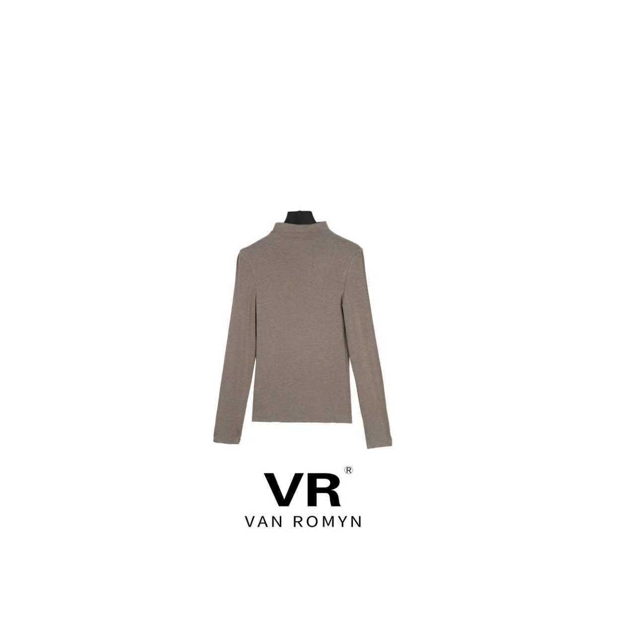 【VR莉娜】511185/2025新款秋冬 极简风 针织高领上衣