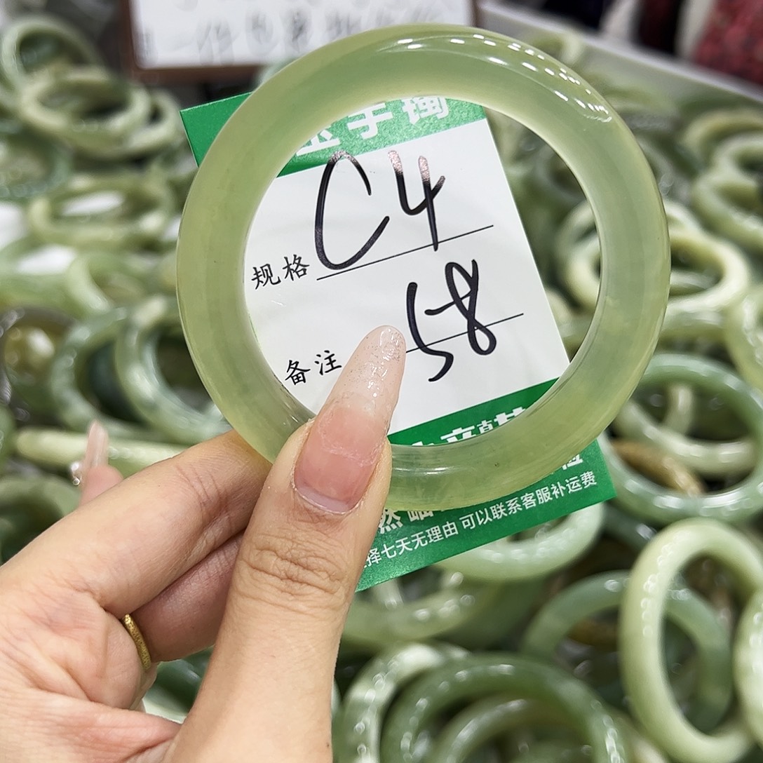 岫玉银S925镶嵌手镯