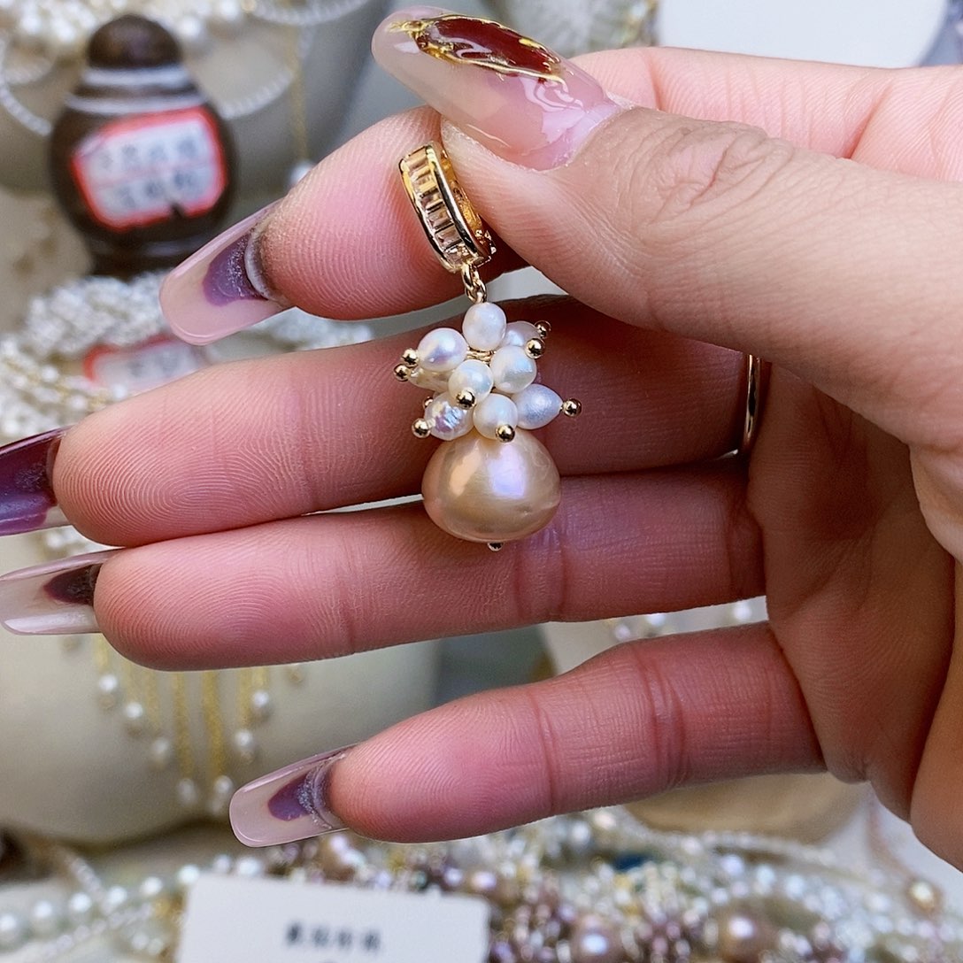 淡水珍珠颈饰银S925镶嵌