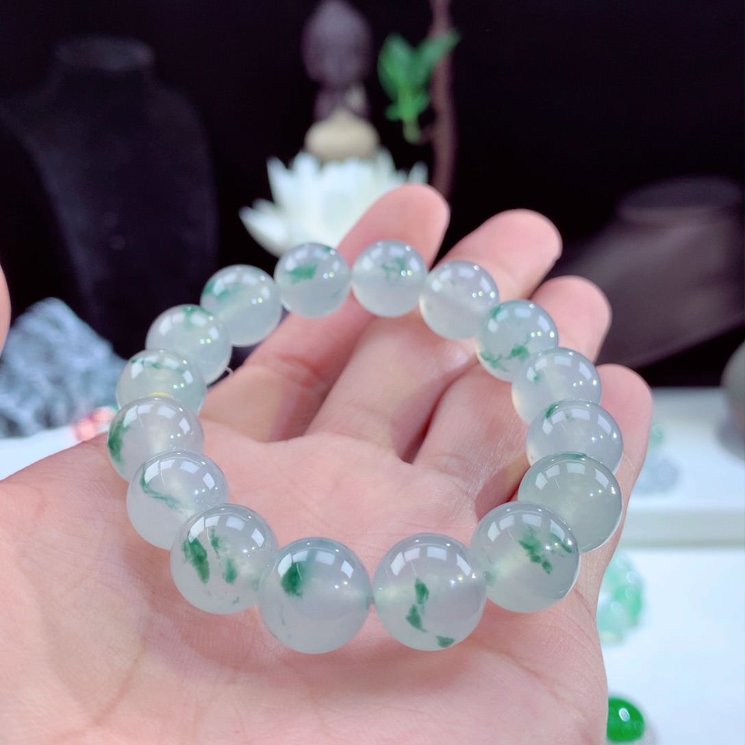 未镶嵌翡翠手链卡13mm