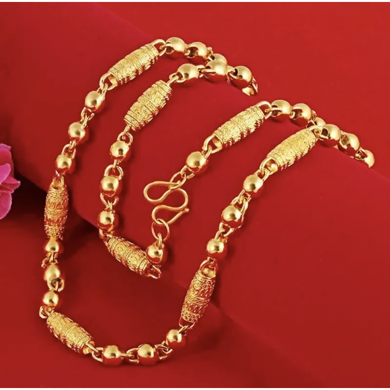 合金项链 【实心车花项链】2025新款男士项链简单大气款