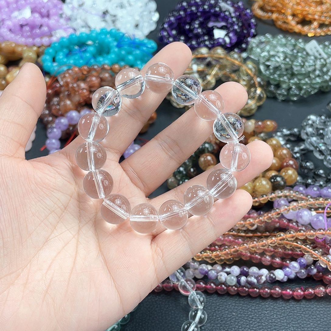 水晶手链未镶嵌白水晶14咪