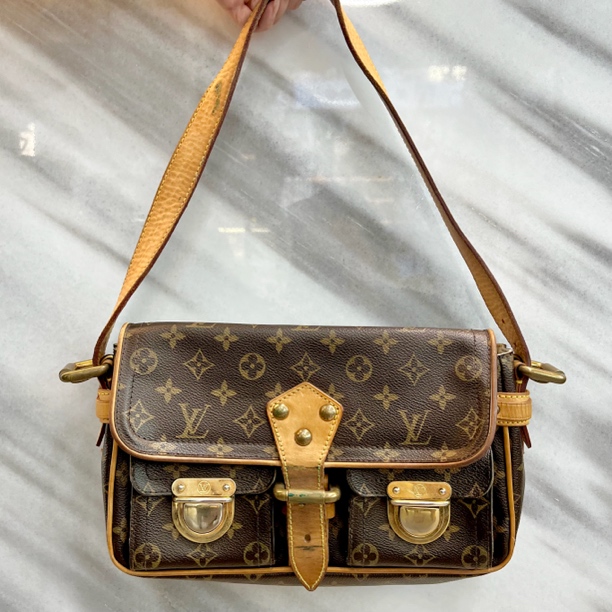 90新 LouisVuitton/路易威登 中古老花曼哈顿单肩包