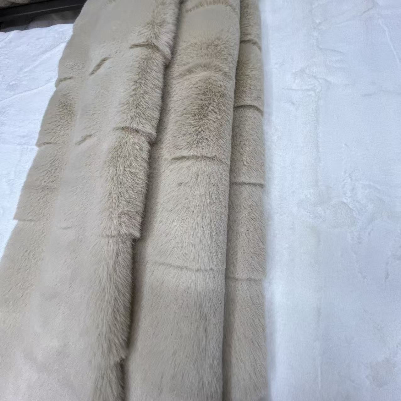 加厚加密仿毛水貂獭兔狐狸貉子毛绒布料客厅卧室阳台地毯床边毯 
