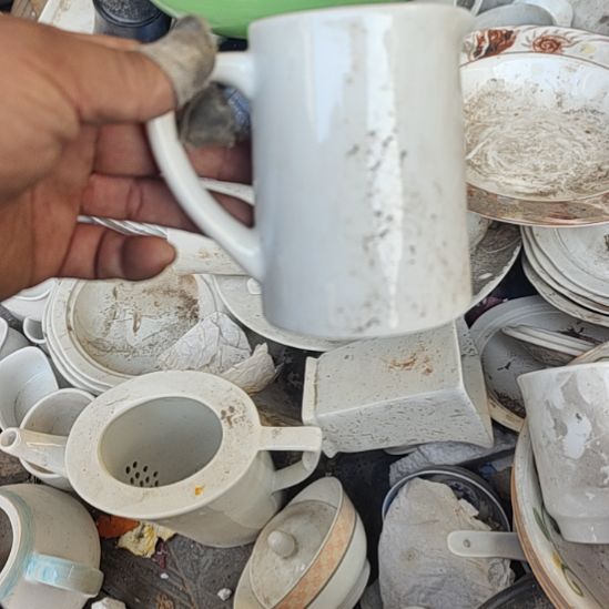 瓷发两个奶杯，国营四厂库存