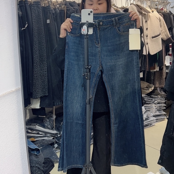 34牛仔蓝裤子好看呢好看