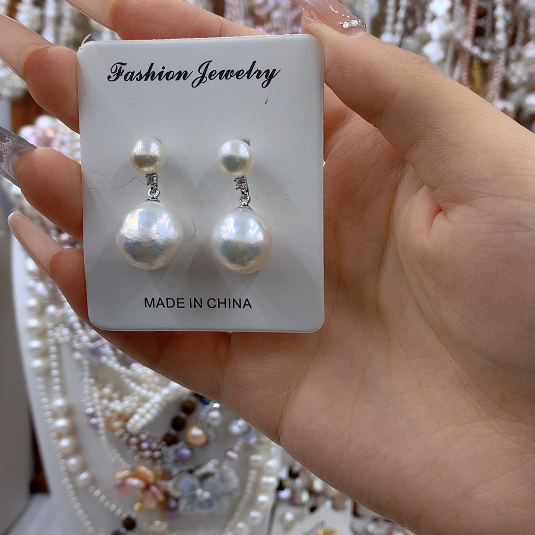 银S925镶嵌项链耳饰淡水珍珠