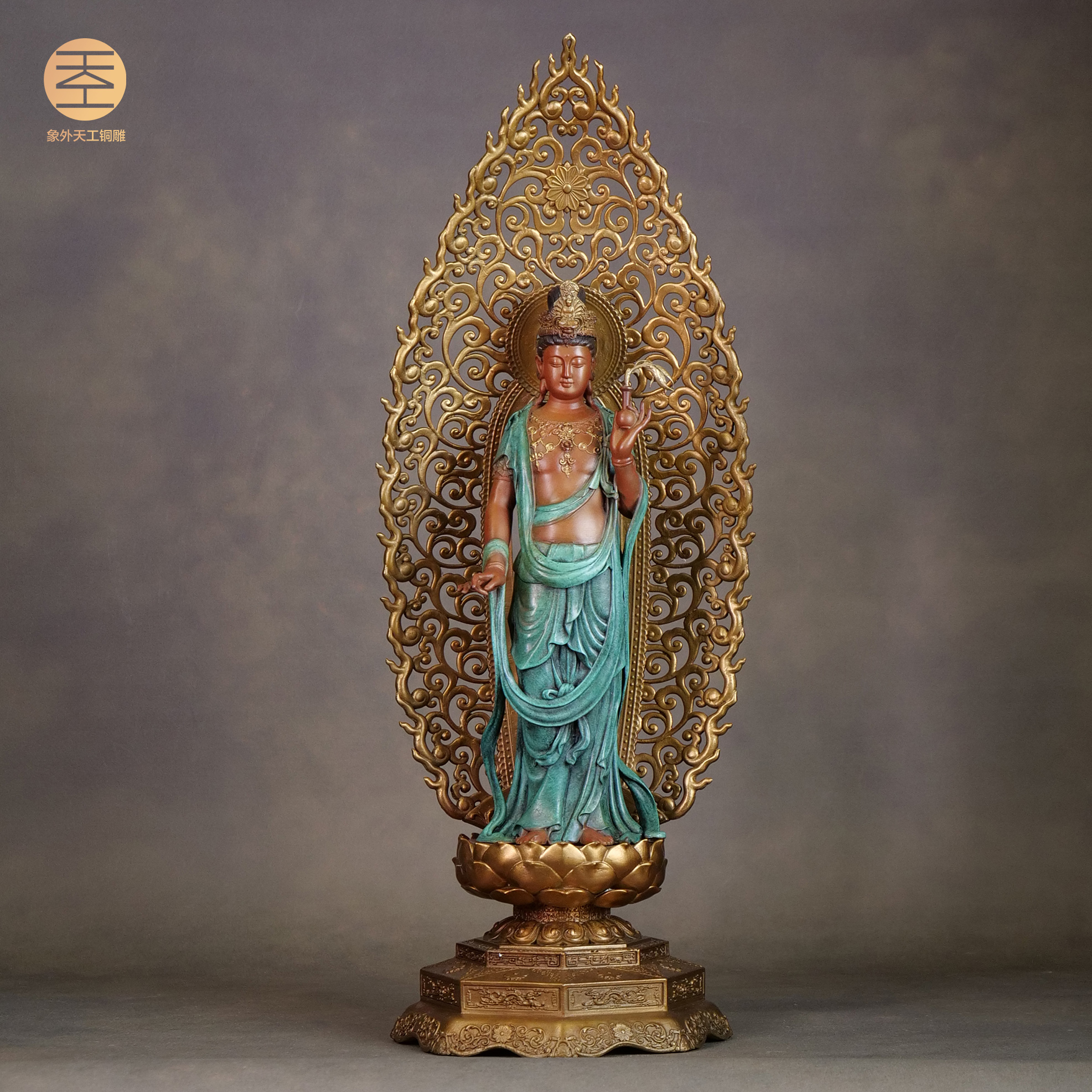 象外天工【国潮】观世音菩萨 观音 全铜艺术家原创雕塑摆件55cm
