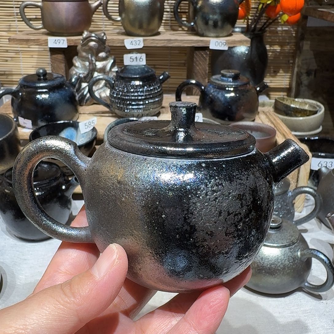 壶建水紫陶紫泥柴烧壶