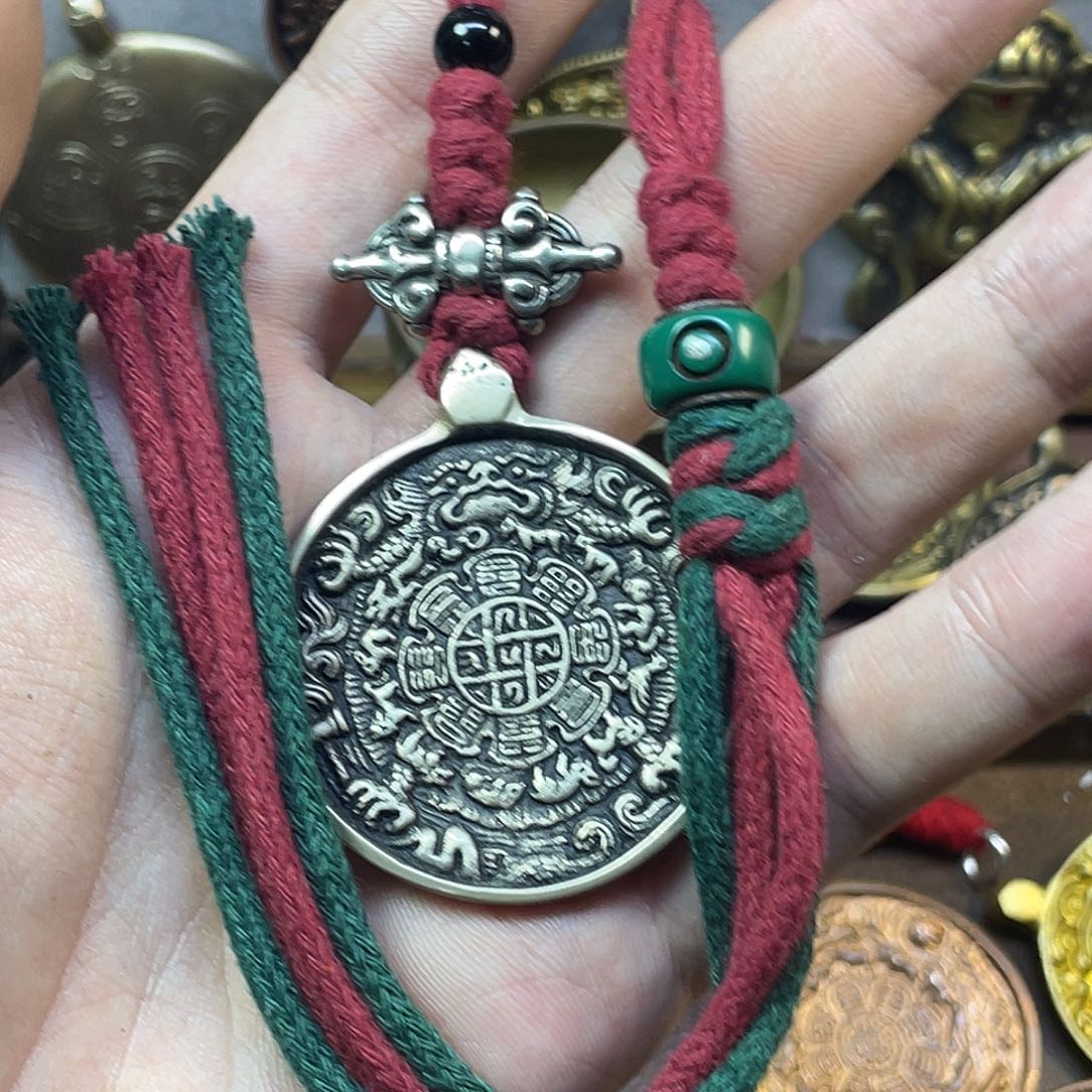 挂环沙点微瑕九宫八卦牌一套