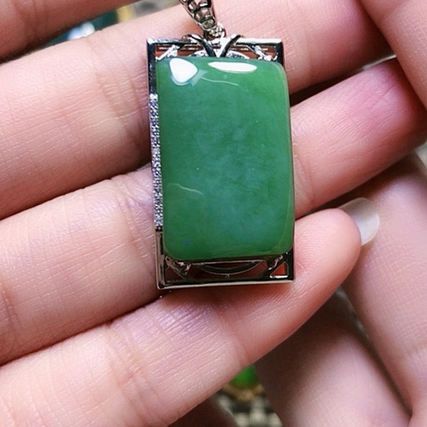 和田玉银S925镶嵌戒指