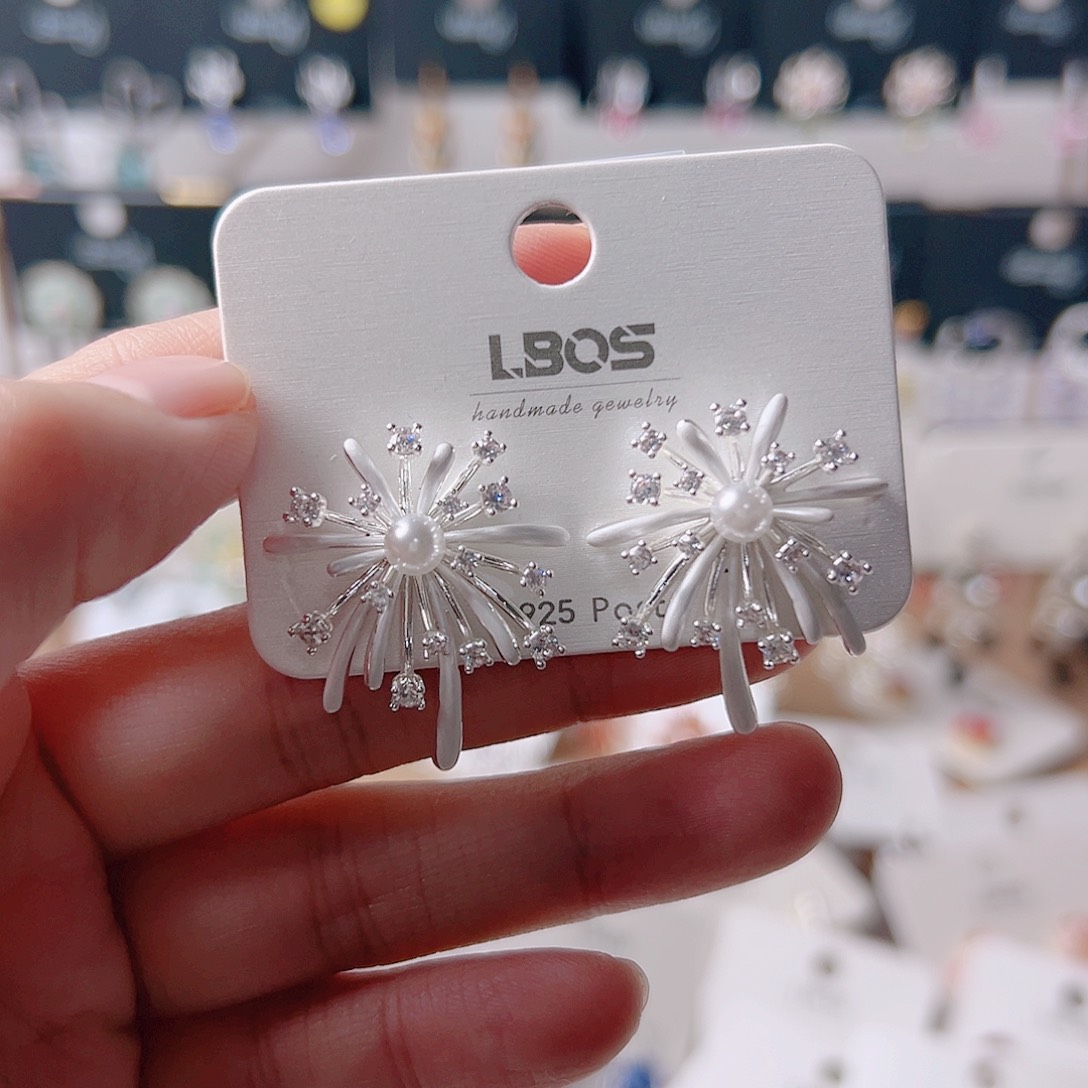 琉璃纯铜合金耳环的