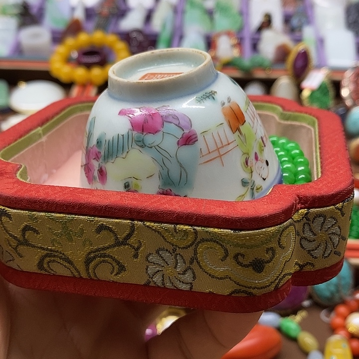 品***生青花手绘小主人杯子