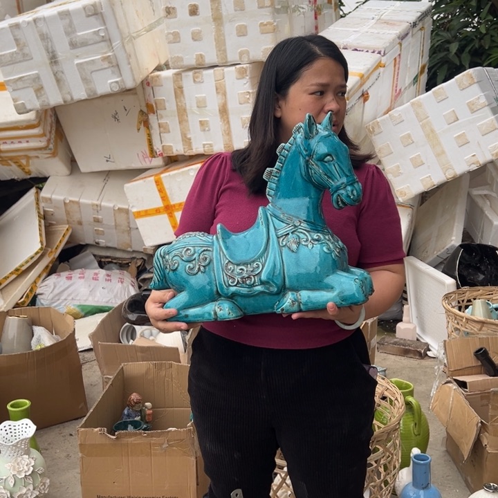 摆件高度38厘米长度45厘米微瑕捡漏